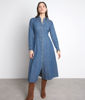 Picture of LAURICE USED-LOOK STONEWASHED DENIM MAXI DRESS
